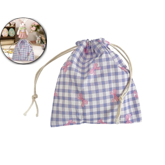 Drawstring Storage Bag – 5.5"x6.3" Dustproof & Lightweight Pouch for Easter Candy, Small Gifts, Accessories – Reusable, Portable, Multi-Use Gift Bag