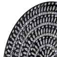 thumbnail image 5 of DecMode Black Mother of Pearl Shell Handmade Mosaic Plate Wall Decor with Beige and Gray Accents, 5 of 16