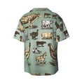 thumbnail image 2 of Disketp Men's Hawaiian Vintage Farm Animals Print Shirts Button Down Holiday Beach Shirts-3X-Large, 2 of 7