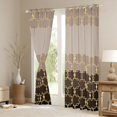 thumbnail image 3 of Erosebridal Gold Minimalist Hexagon Blackout Curtains Set of 2 (52x84 Each) For Teens,Boys Girls Geometric Honeycomb Window Curtains,Black Brown Gold, 3 of 6