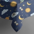 thumbnail image 5 of Blue Sun Moon Cloud Planet Eye Hourglass Pattern Square Tablecloth,Waterproof Square Table Cover,Wipeable Spillproof Washable Table Cover for Home Kitchen Party Decor 42"X42"(107x107cm), 5 of 6