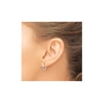 thumbnail image 3 of Primal Gold 14K White Gold 2x12mm Lightweight Tube Hoop Earrings, 3 of 4