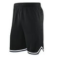 thumbnail image 2 of Men's Long Basketball Shorts With Zipper Pocket 11 Inch Mesh Sports Play Basketball Court Star Fitness Quick Dry Lightweight, 2 of 4