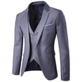 thumbnail image 5 of Traje informal de negocios de tres piezas para el novio, padrino de boda, traje de un botón, 5 of 5