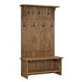 thumbnail image 3 of Alaterre Furniture Bethel 70 in. Acacia Wood Hall Tree with Bench, Storage Shelves & Metal Coat Hooks, Entryway Organizer for Mudroom, Hallway, or Kitchen, Natural, 3 of 9