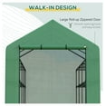 thumbnail image 4 of Walk-in Greenhouse for Outdoors with Roll-up Zipper Door, 18 Shelves, PE Cover, Small & Portable Build, Heavy Duty Humidity Seal, 95.25" x 70.75" x 82.75", Green Green + POLYETHYLENE, 4 of 9