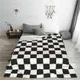 thumbnail image 5 of Sikiie Black and White Checkerboard Ultra-Soft Micro flannel Blanket Luxury All Seasons Warm Blanket for Bedding Sofa and Travel (4 sizes)-60"x50", 5 of 7
