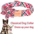 thumbnail image 3 of Collar para perro de estilo único con forma de lazo de algodón blanco y rojo, 3 of 6