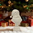 thumbnail image 3 of Santa Bust Christmas Tabletop Decoration, White Resin Santa Head Statue for Holiday Home Decor, Festive Figurine for Tabletop, Bookshelf, Office Desk, and Mantle Christmas Ornaments, 3 of 5