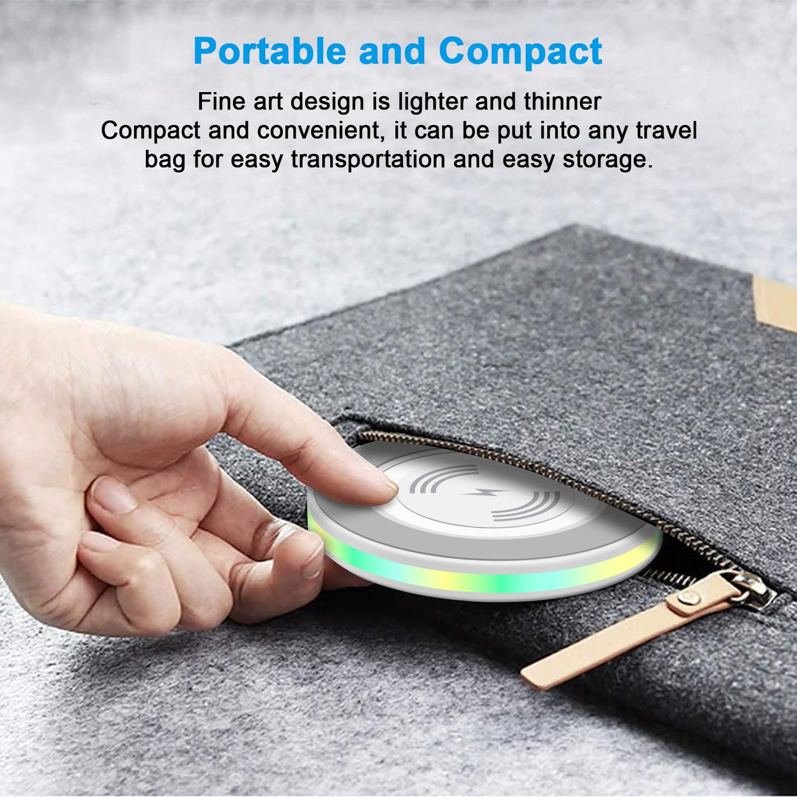 ABCPOW 2PACK 15W Fast Wireless Charger Samsung Android Fast Charging Pad Wireless Charger Mat Wireless Charger Station Compatible for iPhone 17 16 15 14 Samsung Galaxy S24 S23 S22 S21
