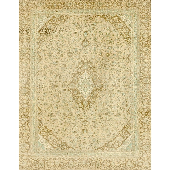 Ahgly Company Indoor Rectangle Abstract Brown Gold Abstract Area Rugs, 2' x 5'