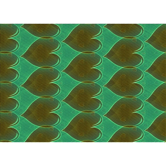Ahgly Company Indoor Rectangle Patterned Army Green Area Rugs, 2' x 4'