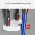thumbnail image 3 of Wall-Mounted Vacuum Cleaner Holder - White Universal Storage Rack with No-Drill Installation, Space-Saving Design, Durable Material & Easy-to-Clean Surface for Home Organization (Lightened Inner, 3 of 6