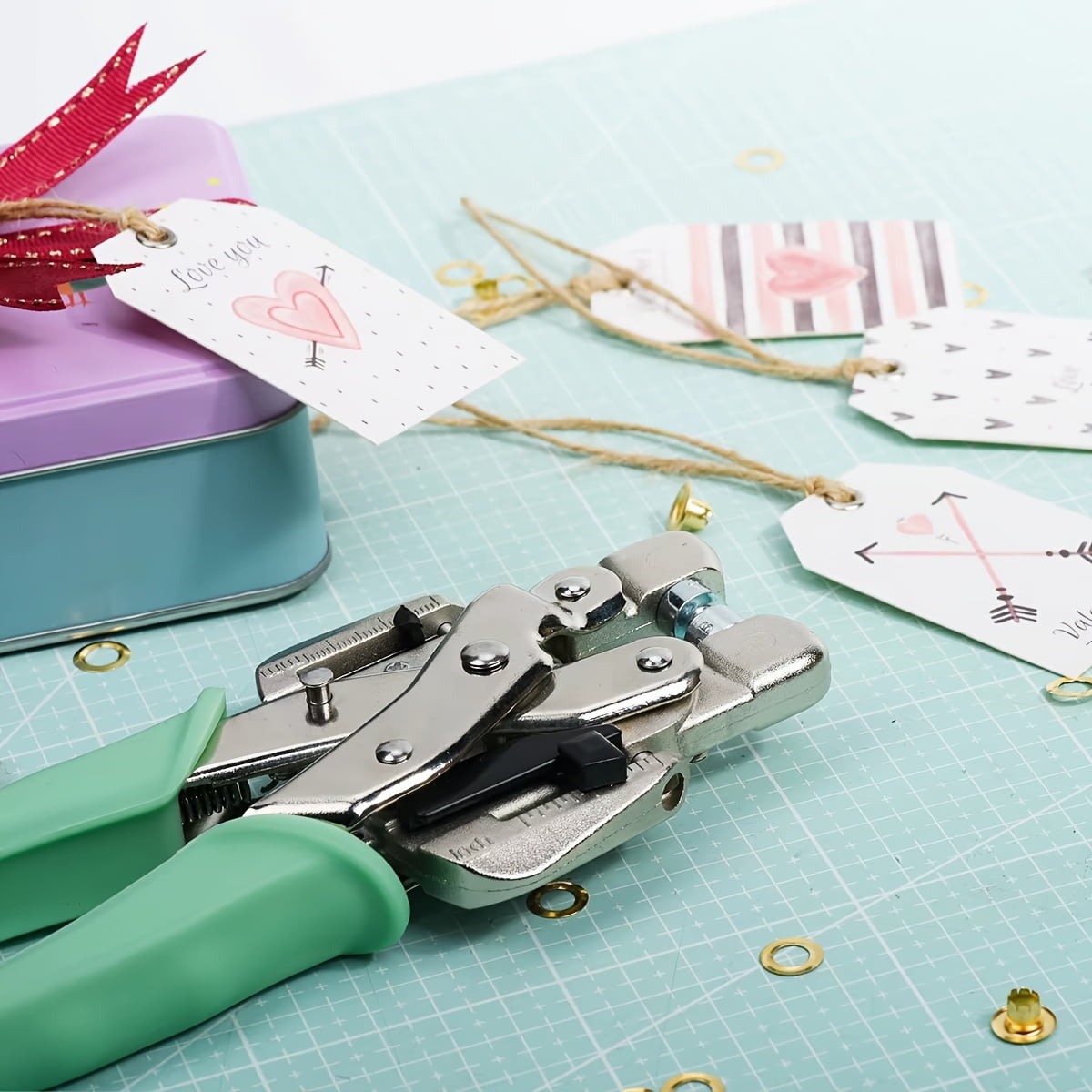 Grommet Tool Kit, 2-in-1 Paper Leather Manual Punching Pliers, 160pcs Metal Grommet Eye Kit, Punching Pliers Hand Storage Tool Box For Faux Leather, Belts, Shoes, Clothes, Belts, Cards And Crafts