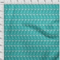 thumbnail image 3 of oneOone Georgette Viscose Fabric Leaves & Floral Block Decor Fabric Printed BTY 42 Inch Wide, 3 of 4
