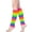 Rainbow, variant on LAVA 2 Packs 80s Adult Neon Leg Warmers Knitted Crochet Long Boot Socks for Yoga Workout Dance Party Rainbow