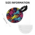 thumbnail image 5 of Halloween Zombie Hand 2Pcs PU Leather Round Luggage Tags with Privacy Cover and Name ID Tag for Suitcase, Handbags, Backpacks, School Bags, 5 of 6