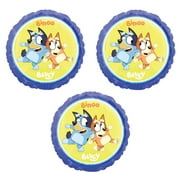 Bluey Bingo Blue Heeler Dog Puppy 3 Piece Birthday Party Pawty Mylar Balloons Set