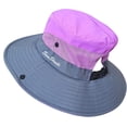 thumbnail image 2 of Sombrero para el sol con cola de caballo para mujer Protección UV Sombrero de pesca de playa de ala ancha de malla plegable, 2 of 4
