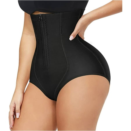 

Molutan Women Butt Lifter Shapewear Panties Waist Trainer Body Shaper Hi-Waist Tummy Control Slim Smooth Panty(Black L)