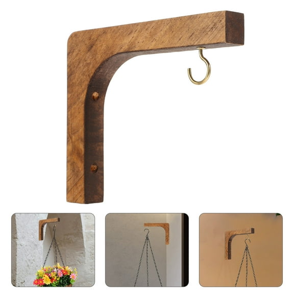 FOMIYES Wooden Plant Hanger for Indoor Use, Flowerpot Hook, Wood Potted Plant Holder, Stylish Decor