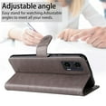 thumbnail image 7 of For Motorola Moto G35 6.7" Cat&Bee Patterned Embossed Strong Magnetic Attachment/Closure, Card Slots/Pocket, PU Leather Flip Wallet Case ﻿,Grey,For Motorola Moto G35, 7 of 7