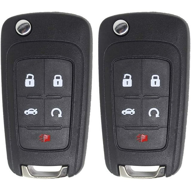Para llave de coche con control remoto Chevrolet, 5 botones, chip ID46 de 433 mhz (paquete de 2)