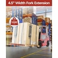 thumbnail image 3 of Forklift Extensions with Pins,  Fork Extensions 4.5 Inch Width, 1 Pair Pallet Fork Extensions for Tractor & Skid Steer Loaders, Heavy Duty Alloy Steel Fork Extensions for Forklift, 3 of 7