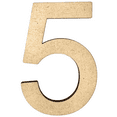 thumbnail image 1 of 6" Tall MDF Number 5| 1/4" Thick | Krafty Supply Letters | Arial | Wooden Letter, 1 of 4