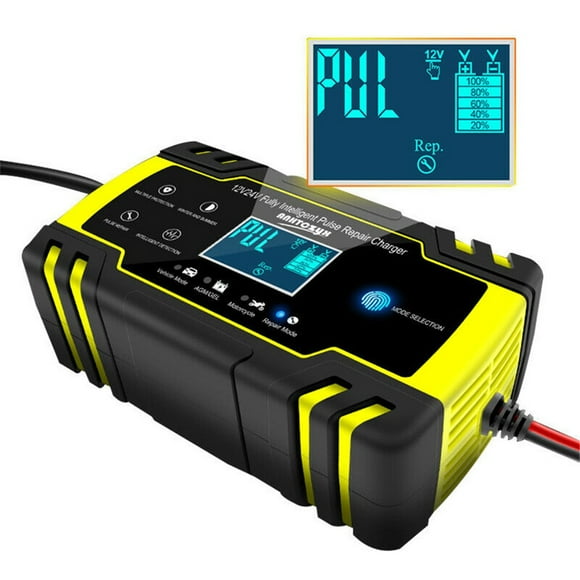 EGNMCR Smart Battery Charger 12 / 24V 8A 150Ah Car Battery Charger Car Smart Charge