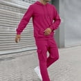 thumbnail image 3 of Letdown Men's Hoodie Tracksuit 2 Piece Sweatsuit Sets Casual Lined Jogging Athletic Suits with Pockets Men Tracksuit - Hot Pink,XXL, 3 of 10