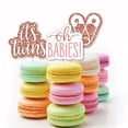 thumbnail image 5 of Big Dot of Happiness It's Twin Girls - Dessert Cupcake Toppers - Pink and Rose Gold Twins Baby Shower Clear Treat Picks - Set of 24, 5 of 7