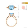 thumbnail image 5 of Angara Natural 2.7 Ct. Aquamarine Solitaire Ring in 14K Rose Gold for Women (Ring Size: 11.5), 5 of 10