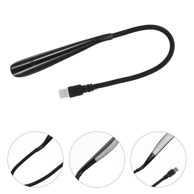 BESTYASH usb powered desk lamp Black Plastic Night Lighting for Office 1Set