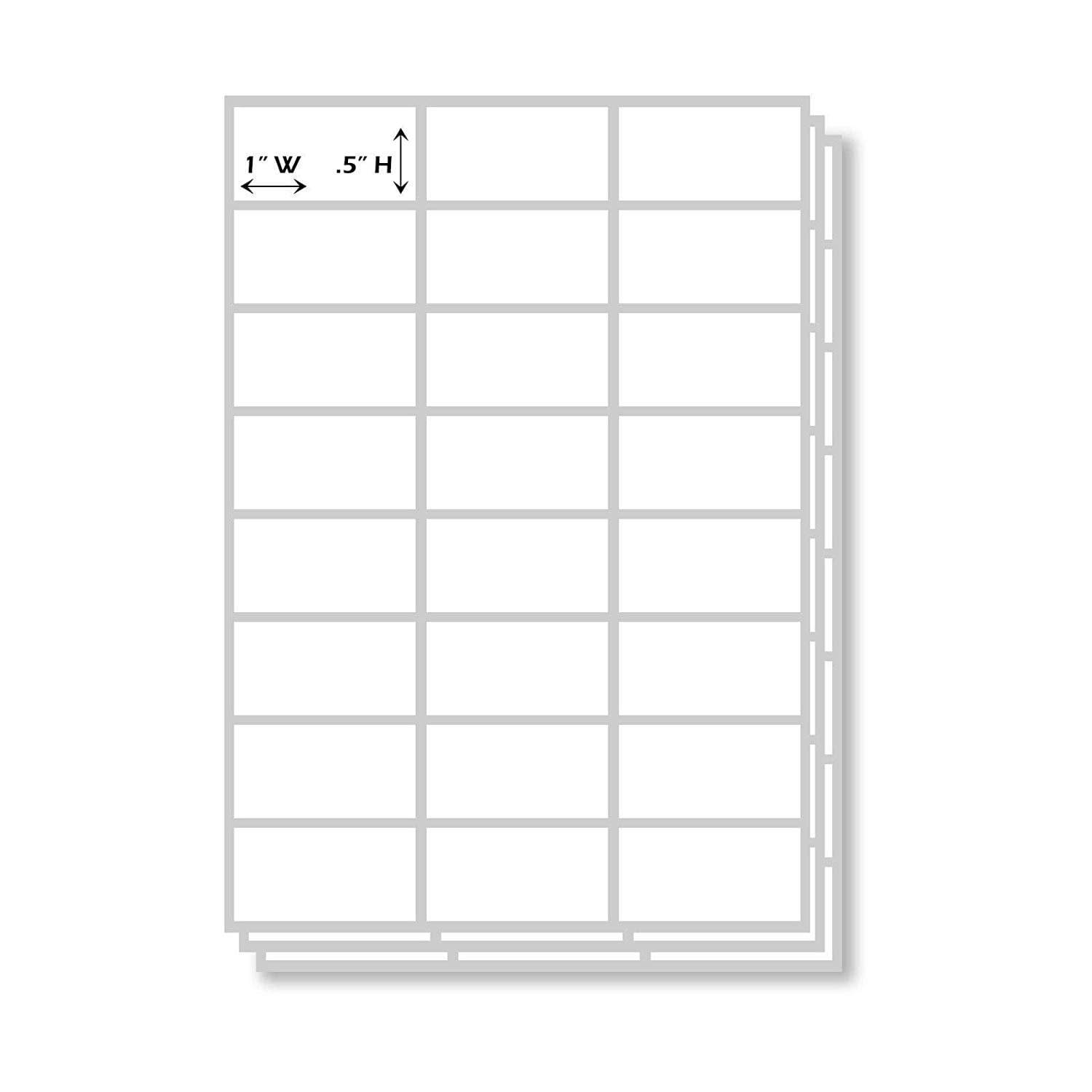 35 51x25mm 2"x1" Rectangular White Opaque Cover-Up Stickers Sticky Labels BLC552 