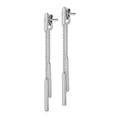 thumbnail image 2 of Sterling Silver RH-plated Bar & Chain Front/Back Post Dangle Earrings QE13040, 2 of 2