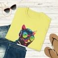 thumbnail image 4 of VR Cyber Punk Neon Cat t-shirt, Futuristic fashion, Cat lover Gift, 4 of 4