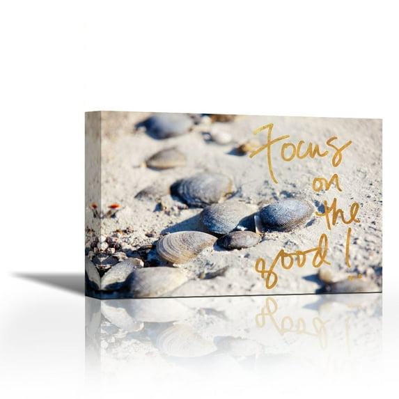 Focus on the Good - Contemporary Fine Art Giclee on Canvas Gallery Wrap - wall décor - Art painting - 27 x 18 Inch - Ready to Hang
