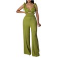 thumbnail image 2 of Sentmoon Jumpsuits Rompers for Women Summer Solid Color Chiffon Regular Fit Womens Summer Outfits with Pockets for Going out and Concert, 2 of 5