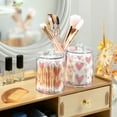 thumbnail image 3 of Yayeee 4 Pack Qtip Holder Bathroom Cotton Swab Canister with Lid Clear Dispenser Set, Hand Drawn Hearts, 3 of 6