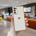 thumbnail image 3 of Compatible with Samsung Galaxy S20 FE Case,Love Heart Pattern Electroplated Design Soft TPU Shockproof Protective Phone Case Full Camera Lens Protection Cover for Samsung Galaxy S20 FE-White, 3 of 7