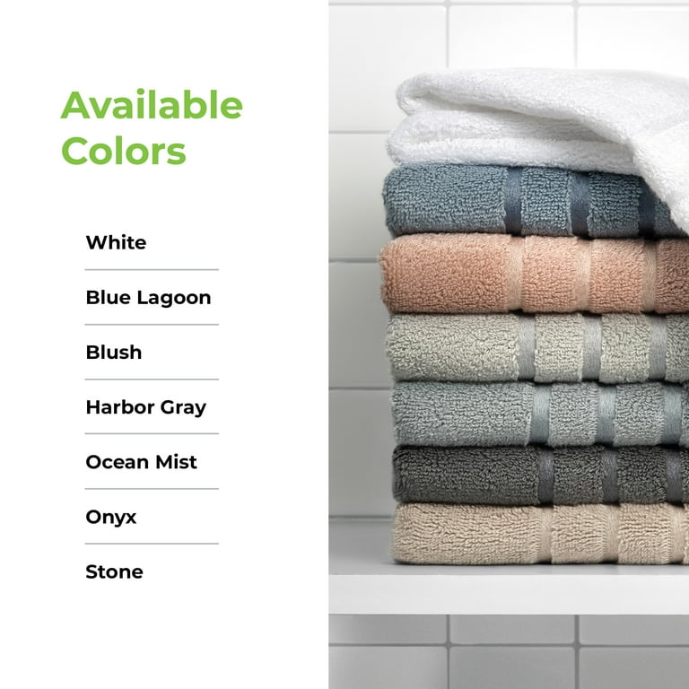 Bamboo Hand Towel Set Harbor Gray by Cariloha for Unisex 3 Pc