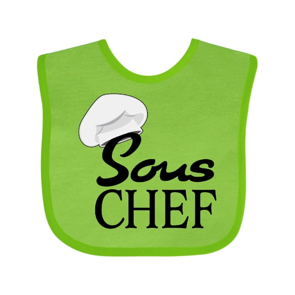 Inktastic Sous Chef with Toque Hat Boys or Girls Baby Bib