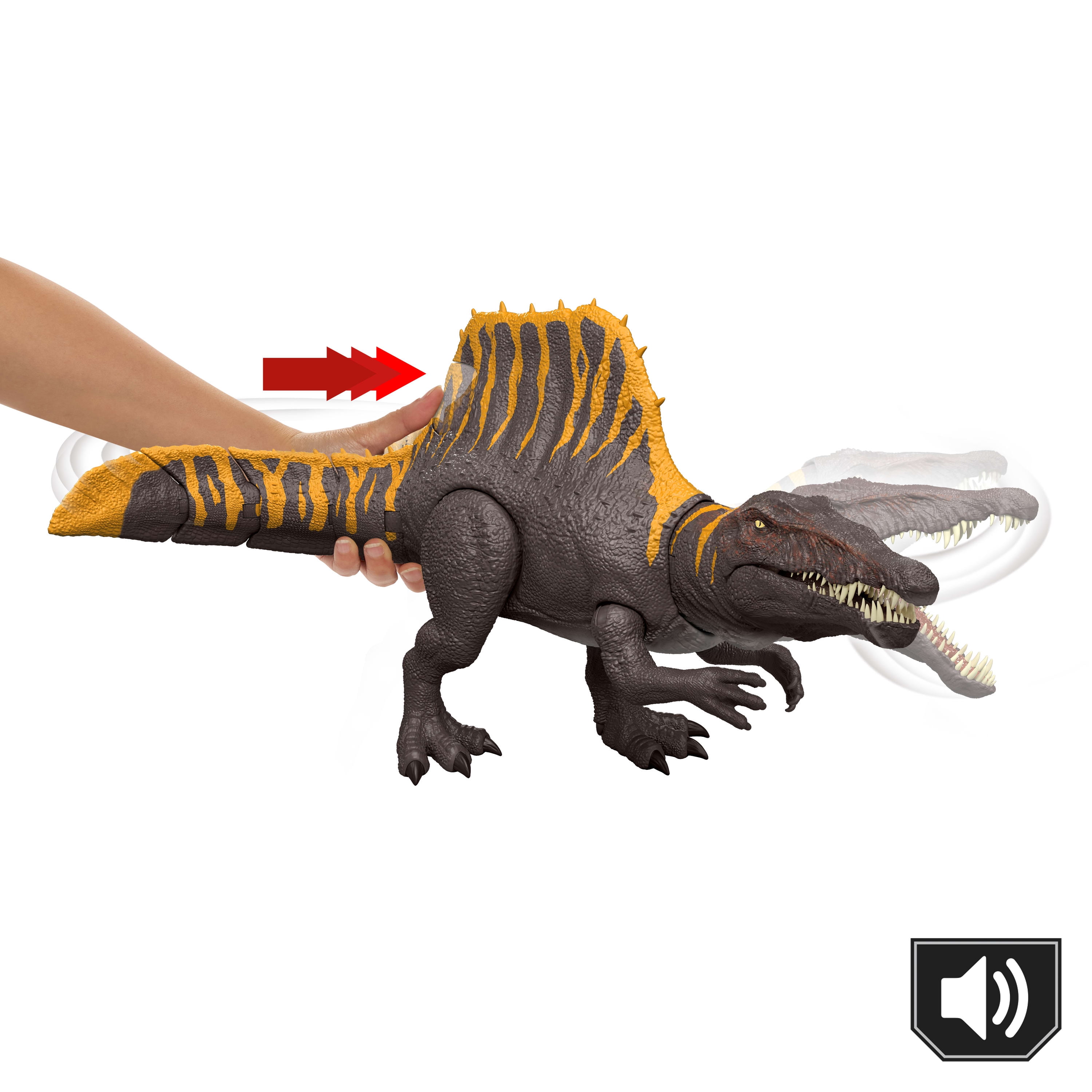 Jurassic-World Rebirth Coups de queue Figurine art. Spinosaure JURASSIC-WORLD-REBIRTH-TAIL-SPINOSAURUS
