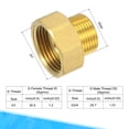 thumbnail image 4 of Brass Pipe Fitting Hex Coupling G1 Female x G3/4 Male Thread 31mm Length, 4 of 5