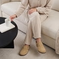 thumbnail image 3 of Cushionaire Hana Genuine Leather Clogs for Women | Classic Suede Slip on Clogs with Comfort Cushioned Insole and Cork Outsole | Closed Toe Mules Design for Everyday Wear, 3 of 13