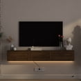 thumbnail image 2 of CQSXDA Floating TV Stand with LED Lights and Power Outlet, High Gloss Finish TV Cabinet for Living Room Wood Furniture, 2 of 8