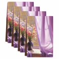 thumbnail image 2 of Purple Spring Flowers Kitchen Towels Set of 4, Modern Abstract Chic Oil Painting Absorbent Dish Towels for Kitchen, Microfiber Hand Towel, Quick Drying Tea Towel for Cleaning Decorative Dishcloths, 2 of 7