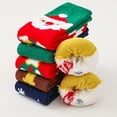thumbnail image 6 of 1-3 Years Girls Knee High Socks Kids Cartoon Christmas Warm Cotton Long Tall Boot Socks 6 Pairs, 6 of 10