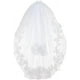 thumbnail image 1 of 1 velo de novia de nailon con peineta, borde de encaje blanco, velo de novia bordado, borde de velo de novia con pinza para el pelo para mujer, fiesta, 1 of 7